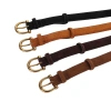Dây thắt lưng nữ mỏng da bò Caramel thời trang, khóa khâu chắc chắn, 147.803 VND 4