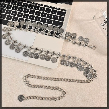 Dây Thắt Lưng Vintage Bạc Bohemian, Phong Cách Dân Tộc, Giá Ưu Đãi 106.480 VND 5