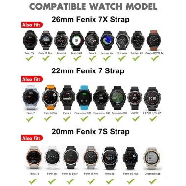 Dây thép không gỉ cho Garmin Fenix 8/7/6/5 - Đeo tay kim loại 20-26mm, bền thời trang, giảm giá 114k 6