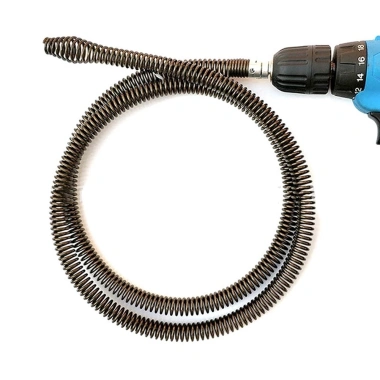 Dây thông cống lò xo TAYO kèm đầu nối máy khoan - Thông bồn cầu tắc nghẽn, giá 65k