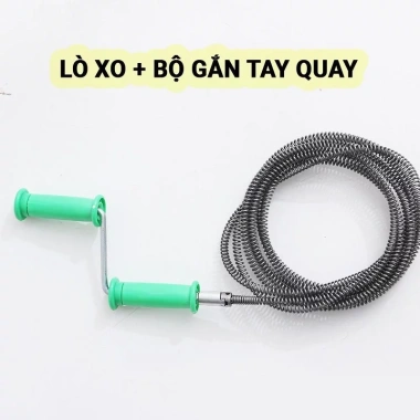 Dây thông tắc cống, thông bồn cầu lò xo INOX siêu bền 3-15m - Giá chỉ 65.000đ 4 Dây thông tắc cống, thông bồn cầu lò xo INOX siêu bền 3-15m - Giá chỉ 65.000đ 4