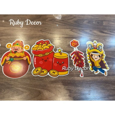 Dây trang trí Tết nguyên đán 3m - Cờ dây treo tường chữ Happy New Year, giảm giá 35.000 VND