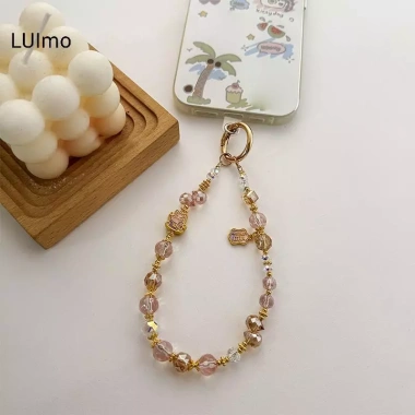 Dây Treo Điện Thoại LUImo Hoạt Hình Luy Cat Handmade Đính Hạt Chống Mất Đa Năng SBS