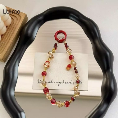 Dây Treo Điện Thoại LUImo Hoạt Hình Luy Cat Handmade Đính Hạt Chống Mất Đa Năng SBS