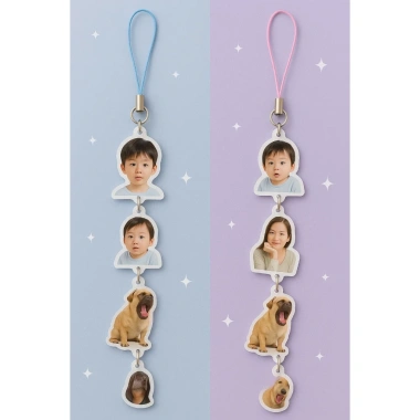 Dây treo điện thoại nhiều mảnh mica acrylic trong suốt - Giá chỉ 22.000đ