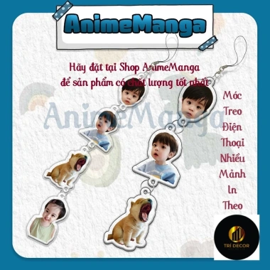 Dây treo điện thoại nhiều mảnh mica acrylic trong suốt - Giá chỉ 22.000đ