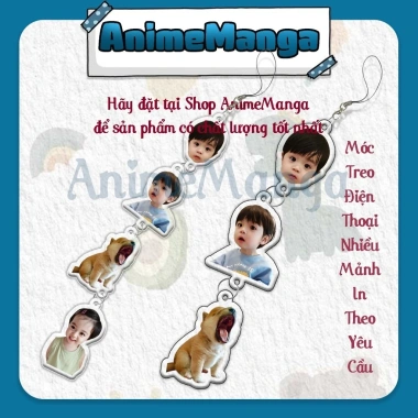 Dây treo điện thoại nhiều mảnh mica acrylic trong suốt - Giá chỉ 22.000đ