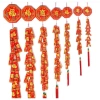 Dây treo liễng Tết đỏ hoa văn - Trang trí năm mới, giảm giá 30.000đ 5