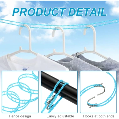 Dây treo quần áo du lịch nylon điều chỉnh, sấy nhanh, giá ưu đãi 28.875 VND 5