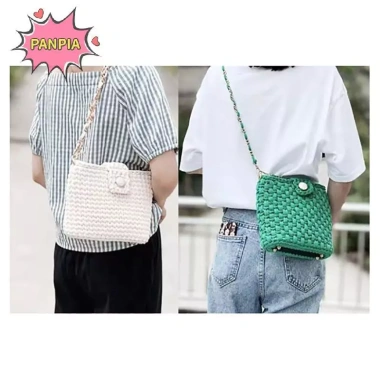 Đáy túi da 26,5 x 8cm 4 đinh tán - Túi bầu dục chống mài mòn, chắc chắn cho đan móc VN - Chỉ 22.199 VND 6
