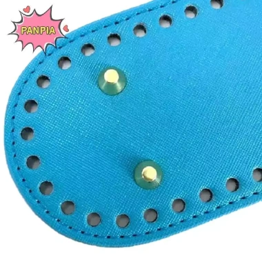 Đáy túi da 26,5 x 8cm 4 đinh tán - Túi bầu dục chống mài mòn, chắc chắn cho đan móc VN - Chỉ 22.199 VND 9