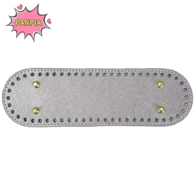Đáy túi da 26,5 x 8cm 4 đinh tán - Túi bầu dục chống mài mòn, chắc chắn cho đan móc VN - Chỉ 22.199 VND 13