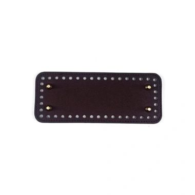 Đáy túi da 26,5 x 8cm 4 đinh tán - Túi bầu dục chống mài mòn, chắc chắn cho đan móc VN - Chỉ 22.199 VND 19