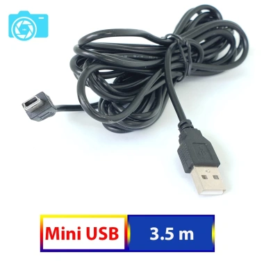 Dây USB cấp nguồn cho camera hành trình 3.5m, 1 USB + 1 mini USB, giá ưu đãi 28.000₫