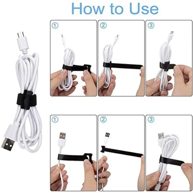 Dây Velcro dán tự dính 2 mặt chữ T - Dây buộc gọn, lỗ xỏ, nhiều màu, 9.000₫ sỉ 1.5k/dây 5