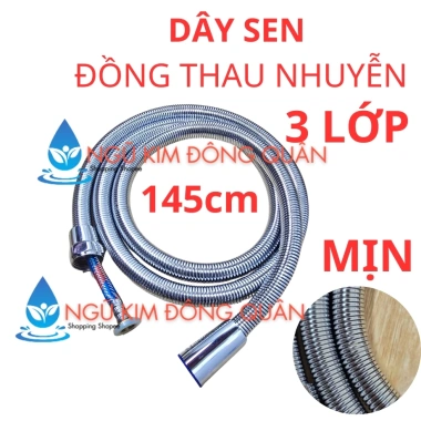 Dây vòi sen, dây xịt vệ sinh inox 3 lớp chịu áp lực cao, 1,15m hoặc 1,45m - Giá ưu đãi 43.870 VND 3