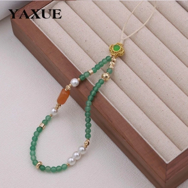 Dây xích điện thoại đá tự nhiên đính hạt - Thiết kế độc đáo phong cách Trung Quốc, chỉ 84.800đ 2