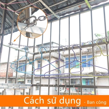 Dây xích inox 304 dài 5m - Dây phơi quần áo bền, không gỉ, giá ưu đãi 98.000 VND