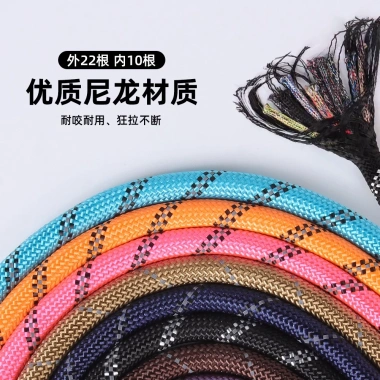 Dây xích Nylon Bold 1,5m cho chó phản quang ban đêm, khóa kim loại chắc chắn, giảm giá
