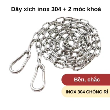Dây xích phơi quần áo inox 304 Chống trượt bền ngoài trời giá 39.000₫ 2