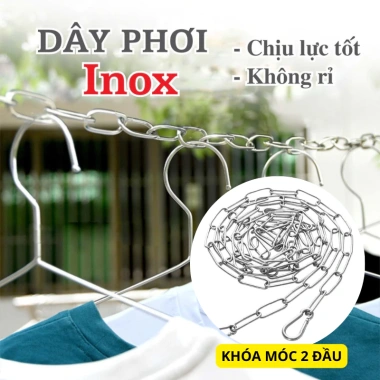 Dây xích phơi quần áo inox 304 - Chống trượt, bền ngoài trời, giá xưởng 39.000 VND 8