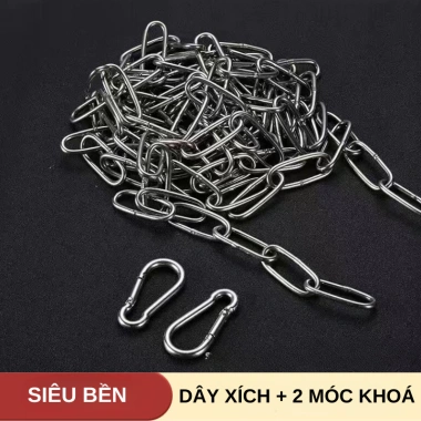 Dây xích phơi quần áo inox 304 chống trượt - Giá xưởng 34.000₫, giá gốc 41.820₫, bền ngoài trời 2