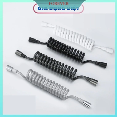 Dây xịt vệ sinh lò xo xoắn mềm 1.5m nhựa PP - Tiết kiệm không gian, chỉ 30.000đ