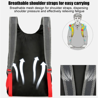 Daypack 15L Nhẹ Gập Gọn Đường Dài Du Lịch Cắm Trại Chống Nước Dễ Mang Theo
