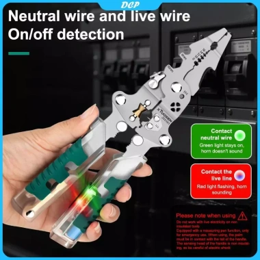 DCP Dây tước gập gọn đa chức năng: kìm kiểm tra điện áp, cáp cắt, uốn tóc - Giá ưu đãi 126.300₫