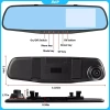 Dcp FHD ống kính kép Xe DVR 170° rộng góc, ghi hình trước & sau 24h giám sát đậu xe 10