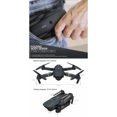 DDG Pocket Drone LX808 WiFi 720P - Cầm tay nhẹ, HD, giảm 15% chỉ 1,5 triệu