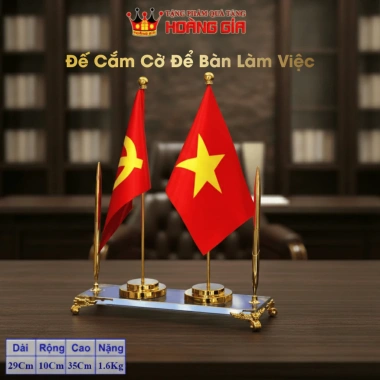 Đế Cắm Cờ Bàn Làm Việc - Vải Lụa 2 Lớp Bền Đẹp, Quà Tặng Hoàng Gia 598.000 VND Đế Cắm Cờ Bàn Làm Việc - Vải Lụa 2 Lớp Bền Đẹp, Quà Tặng Hoàng Gia 598.000 VND