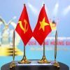 Đế Cắm Cờ Bàn Làm Việc - Vải Lụa 2 Lớp Bền Đẹp, Quà Tặng Hoàng Gia 598.000 VND 7