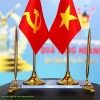 Đế Cắm Cờ Bàn Làm Việc - Vải Lụa 2 Lớp Bền Đẹp, Quà Tặng Hoàng Gia 598.000 VND 9