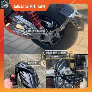Dè chắn bùn V4 sợi carbon CNC - Vân đẹp, giá ưu đãi 239k cho xe điện