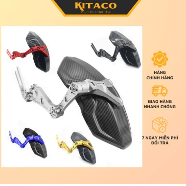 Dè chắn bùn xe carbon V3 CNC nhôm, điện vân carbon, độ sợi cacbon nâng cấp – chỉ 59.000₫