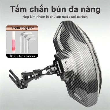Dè chắn bùn xe điện Vân carbon đa màu Bảo vệ bánh giảm bùn giá 135k