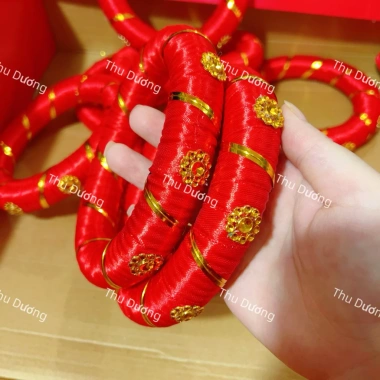 Đế Chưng Dừa Dưa Bưởi Tết - Đính hạt đỏ vàng sang trọng, giảm còn 22.500₫