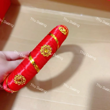 Đế Chưng Dừa Dưa Bưởi Tết - Đính hạt đỏ vàng sang trọng, giảm còn 22.500₫