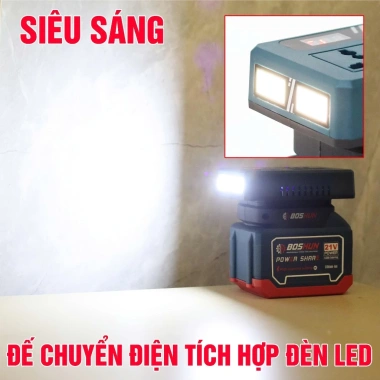 Đế chuyển đổi nguồn BOSHUN BS‑CD220PRO 21V lên 220V chân phổ thông - Giá 249.000₫ 3