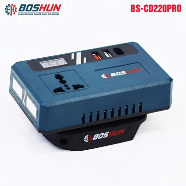 Đế chuyển đổi nguồn BOSHUN BS‑CD220PRO 21V lên 220V chân phổ thông - Giá 249.000₫ 5