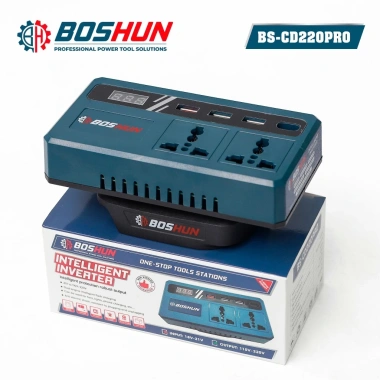 Đế chuyển đổi nguồn BOSHUN BS‑CD220PRO 21V lên 220V chân phổ thông - Giá 249.000₫ 9