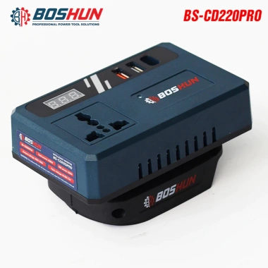 Đế Chuyển Đổi Nguồn Điện BOSHUN BS‑CD220PRO – Từ Pin 21V Lên 110‑220V, Chân Pin 4cm, Giá Ưu Đãi 298.000₫ 5