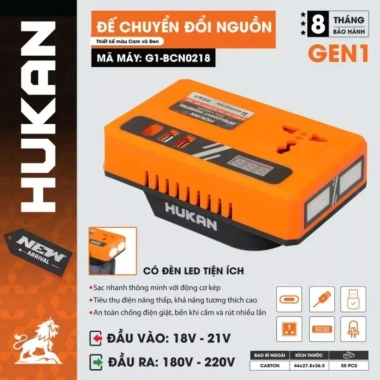Đế chuyển đổi nguồn điện HUKAN G1-BCN214 chính hãng - Giá giảm 35% chỉ 290.000₫ 3 Đế chuyển đổi nguồn điện HUKAN G1-BCN214 chính hãng - Giá giảm 35% chỉ 290.000₫ 3