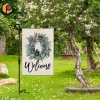 Đế cột cờ sân vườn ba chân - Giá đỡ kim loại chắc chắn, chịu thời tiết, dùng ngoài trời, giảm 20% 2