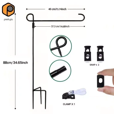 Đế cột cờ sân vườn ba chân - Giá đỡ kim loại chắc chắn, chịu thời tiết, dùng ngoài trời, giảm 20% 8