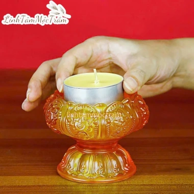 Đế Đèn Cầy Chân Nến Hoa Sen Lưu Ly - Cốc Đựng Nến Cúng Dường Giá 16.000đ 5 Đế Đèn Cầy Chân Nến Hoa Sen Lưu Ly - Cốc Đựng Nến Cúng Dường Giá 16.000đ 5