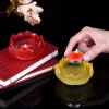 Đế đèn cầy hoa sen lưu ly đa màu - chân nến pha lê không chân, mẫu thấp 4