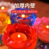 Đế đèn cầy hoa sen lưu ly đa màu - chân nến pha lê không chân, mẫu thấp 5