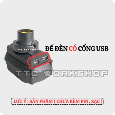 Đế Đèn Led Pin Makita 18V-21V Chân 40mm Ngàm Đèn Thắp Sáng Chân Pin 4cm - Giá 48.000